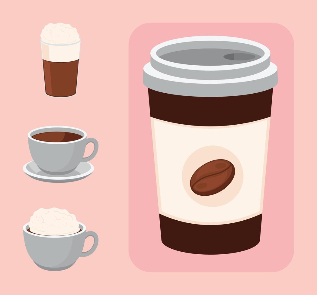 symbole, internationaler kaffeetag vektor