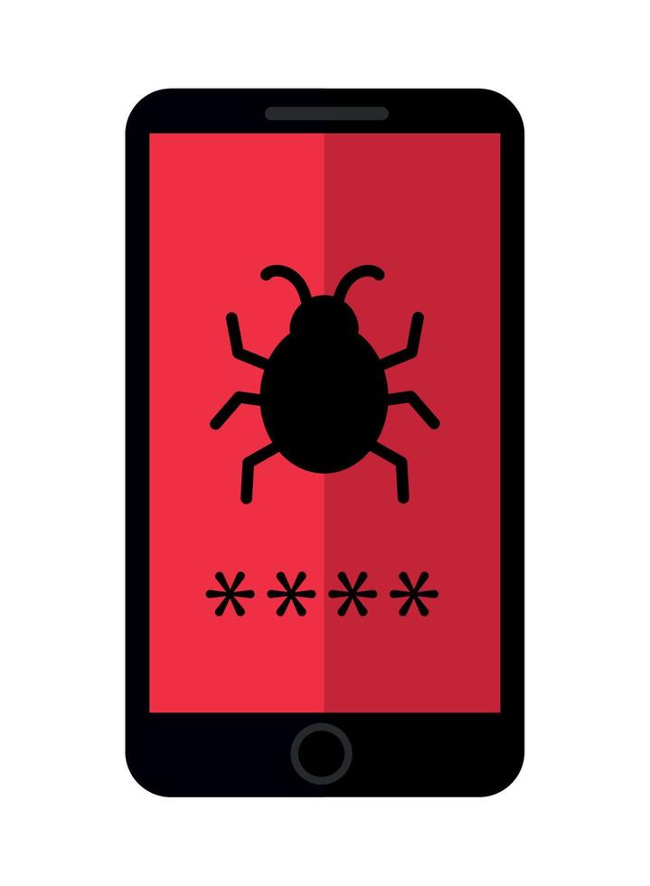 smartphone cyber bedrägeri vektor