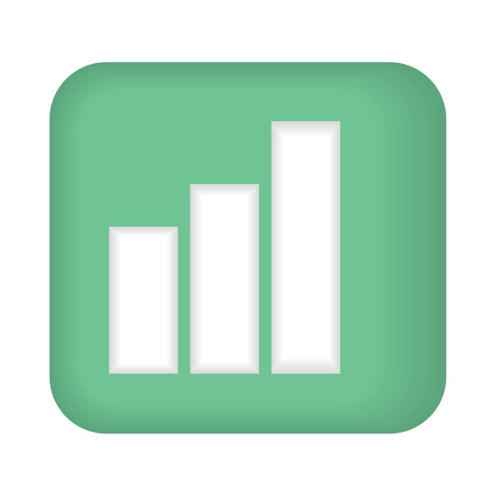 Schaltfläche "Statistikdiagramm". vektor