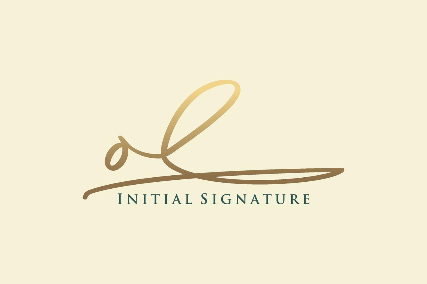 första ol brev signatur logotyp mall elegant design logotyp. hand dragen kalligrafi text vektor illustration.