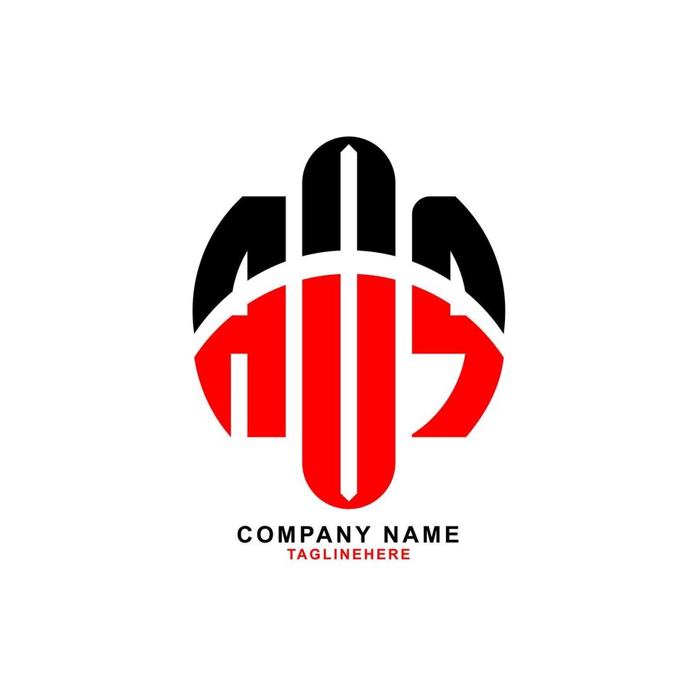 kreatives aoq-buchstaben-logo-design mit weißem hintergrund vektor