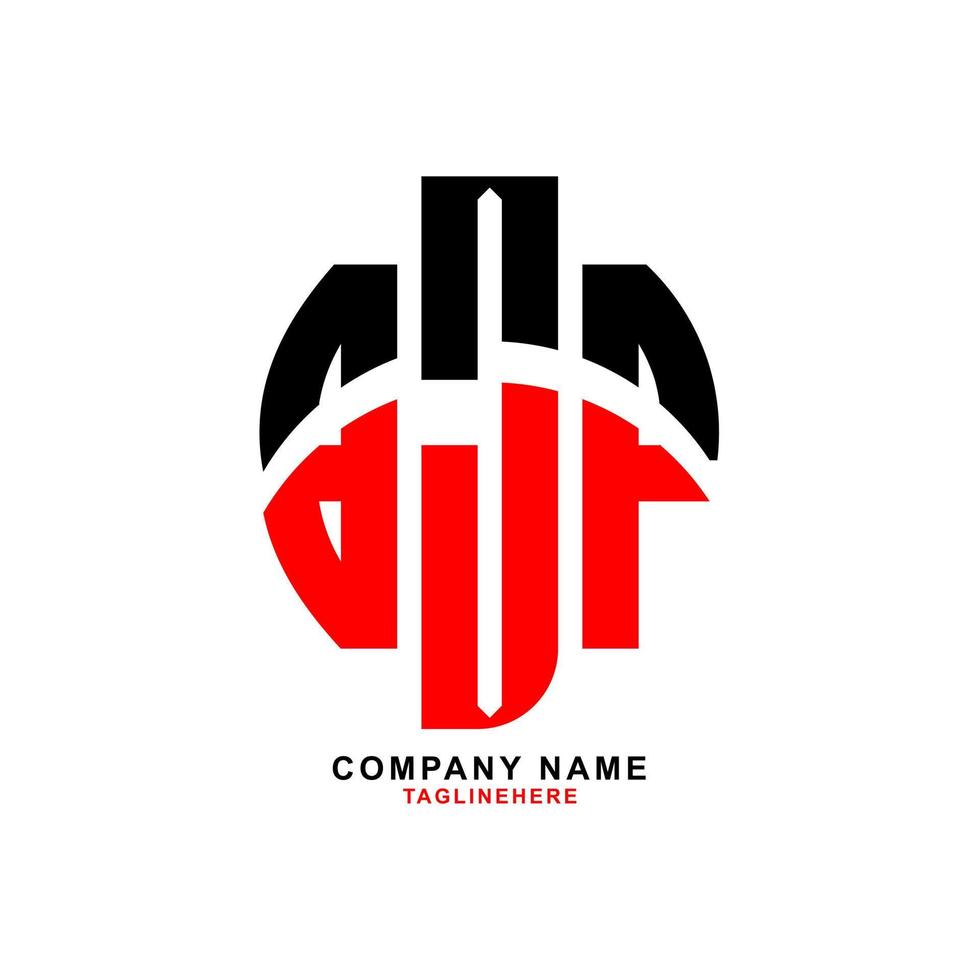 kreatives bjp-buchstaben-logo-design mit weißem hintergrund vektor