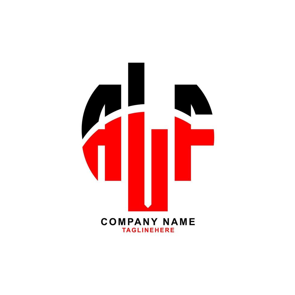 kreativ alf brev logotyp design med vit bakgrund vektor