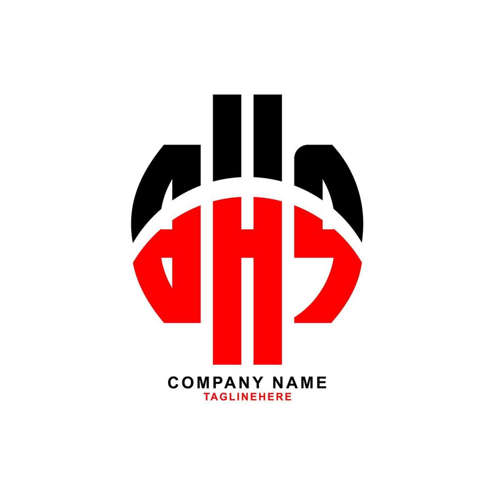 kreatives bhq-buchstaben-logo-design mit weißem hintergrund vektor