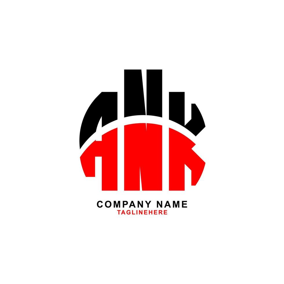 kreatives Ank-Brief-Logo-Design mit weißem Hintergrund vektor