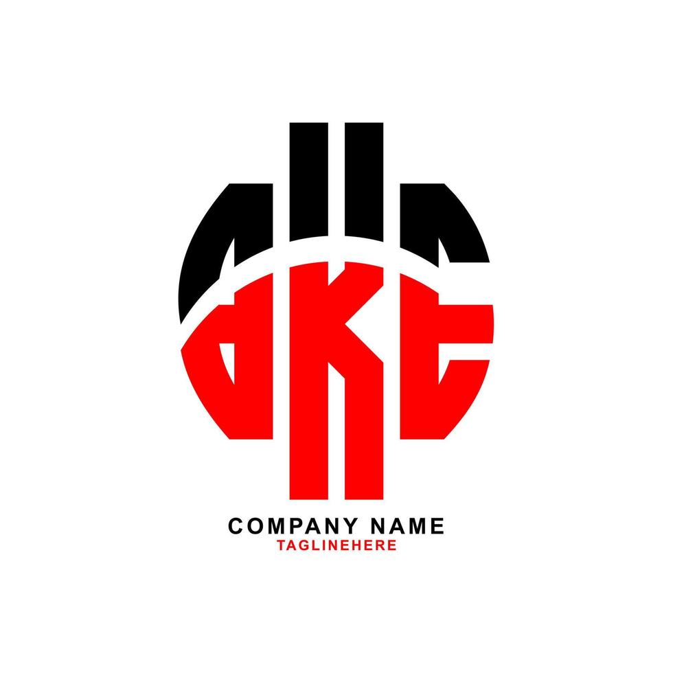 kreatives bke-buchstaben-logo-design mit weißem hintergrund vektor