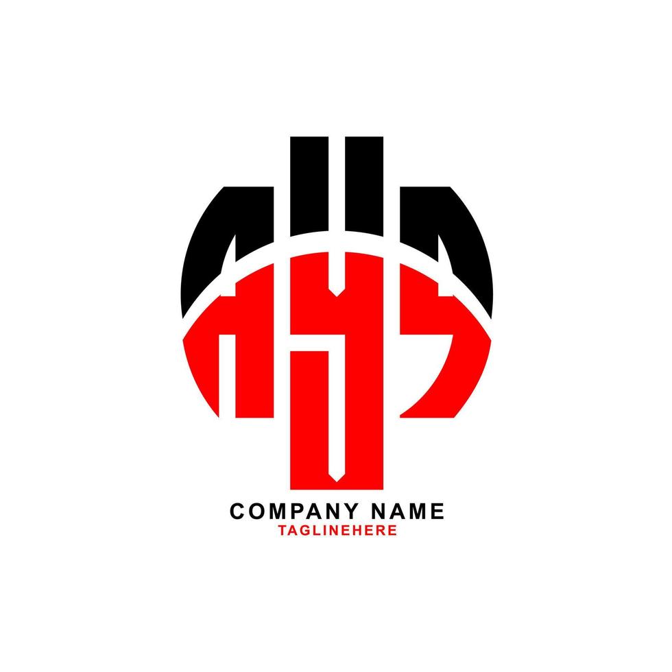 kreativ ayq brev logotyp design med vit bakgrund vektor