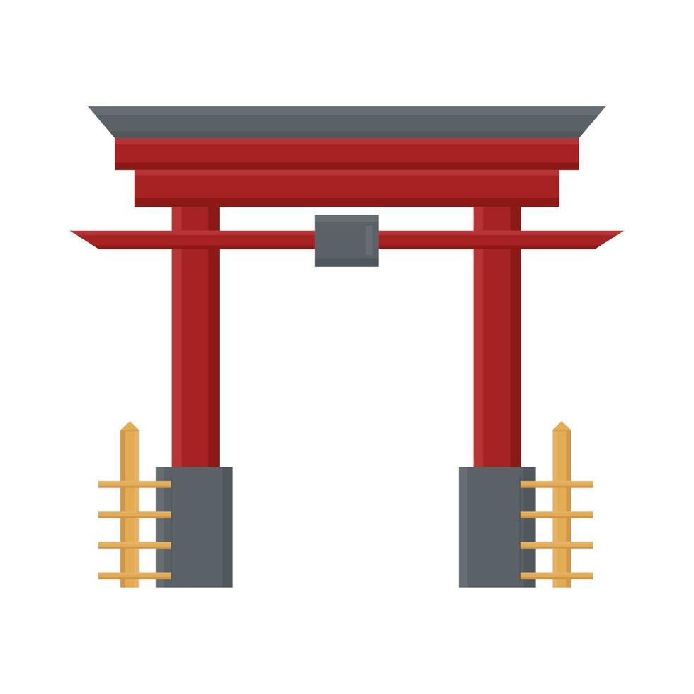 kinesisk toriien Port ikon vektor