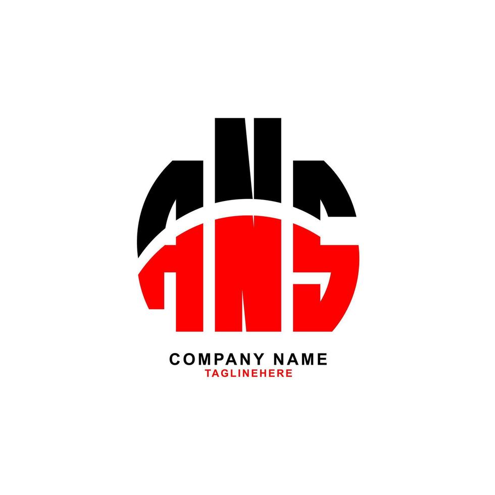 kreativ ans brev logotyp design med vit bakgrund vektor
