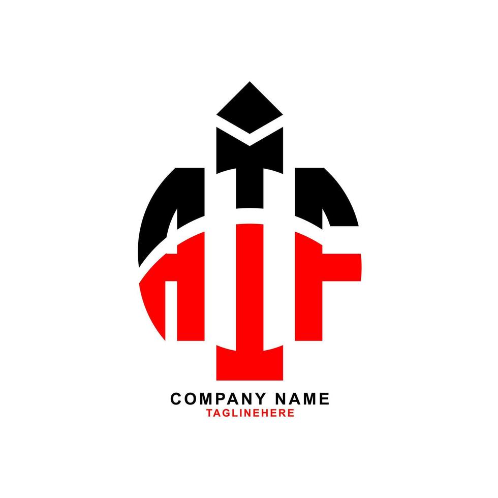 kreatives aif-buchstaben-logo-design mit weißem hintergrund vektor