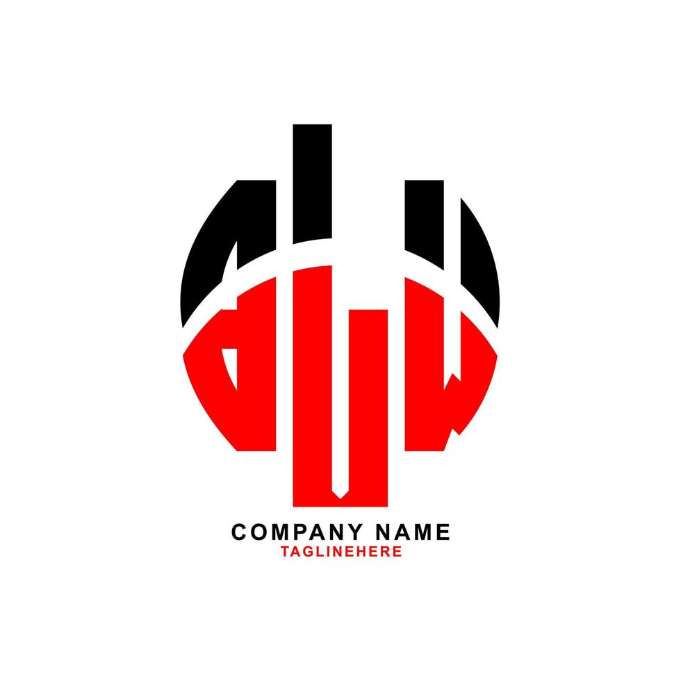 kreatives bw-buchstabe-logo-design mit weißem hintergrund vektor