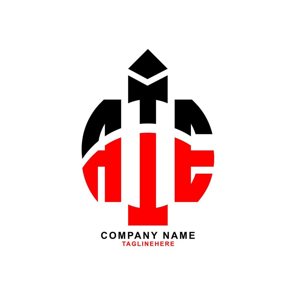 kreatives aie-brief-logo-design mit weißem hintergrund vektor