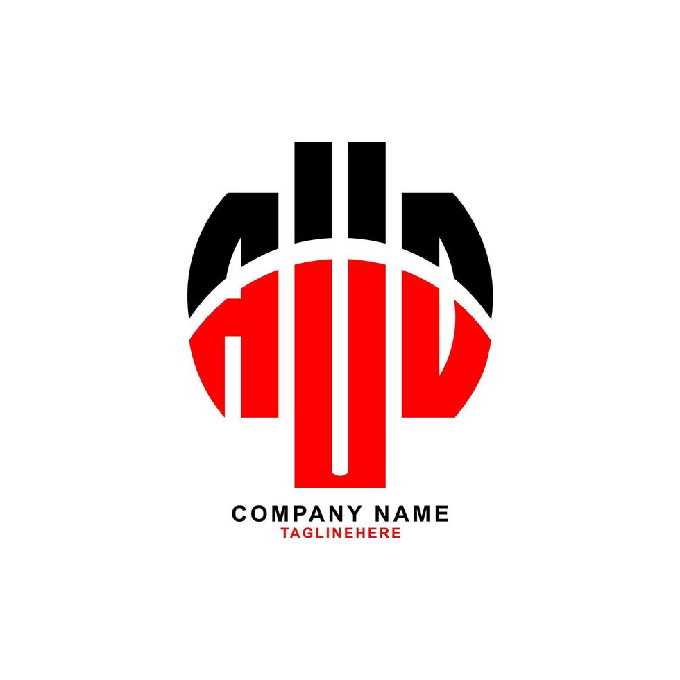 kreatives Aud-Brief-Logo-Design mit weißem Hintergrund vektor