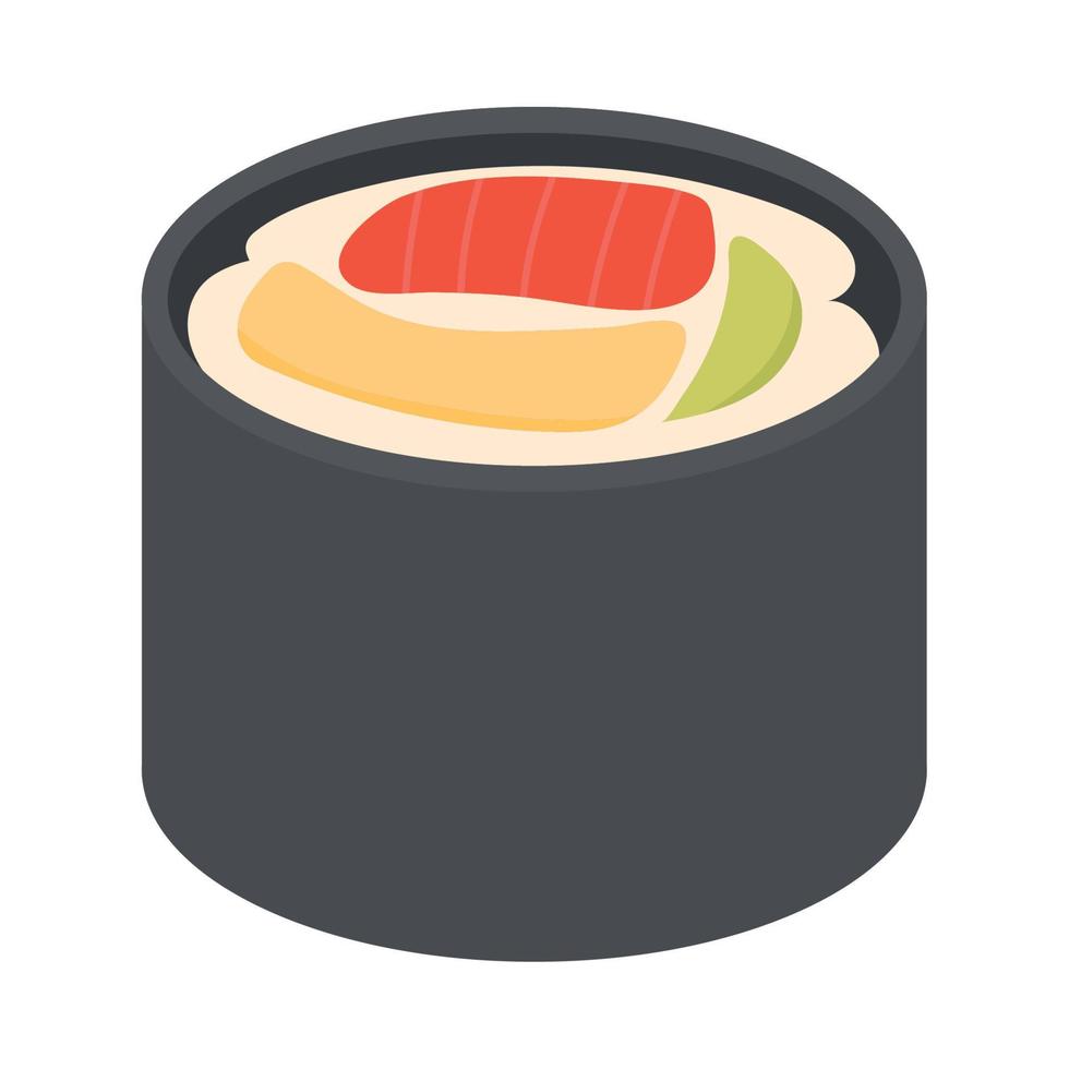 Sushi-Rolle japanisch vektor