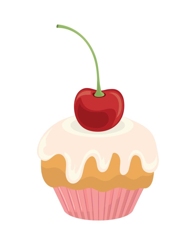 Cupcake mit Obst vektor