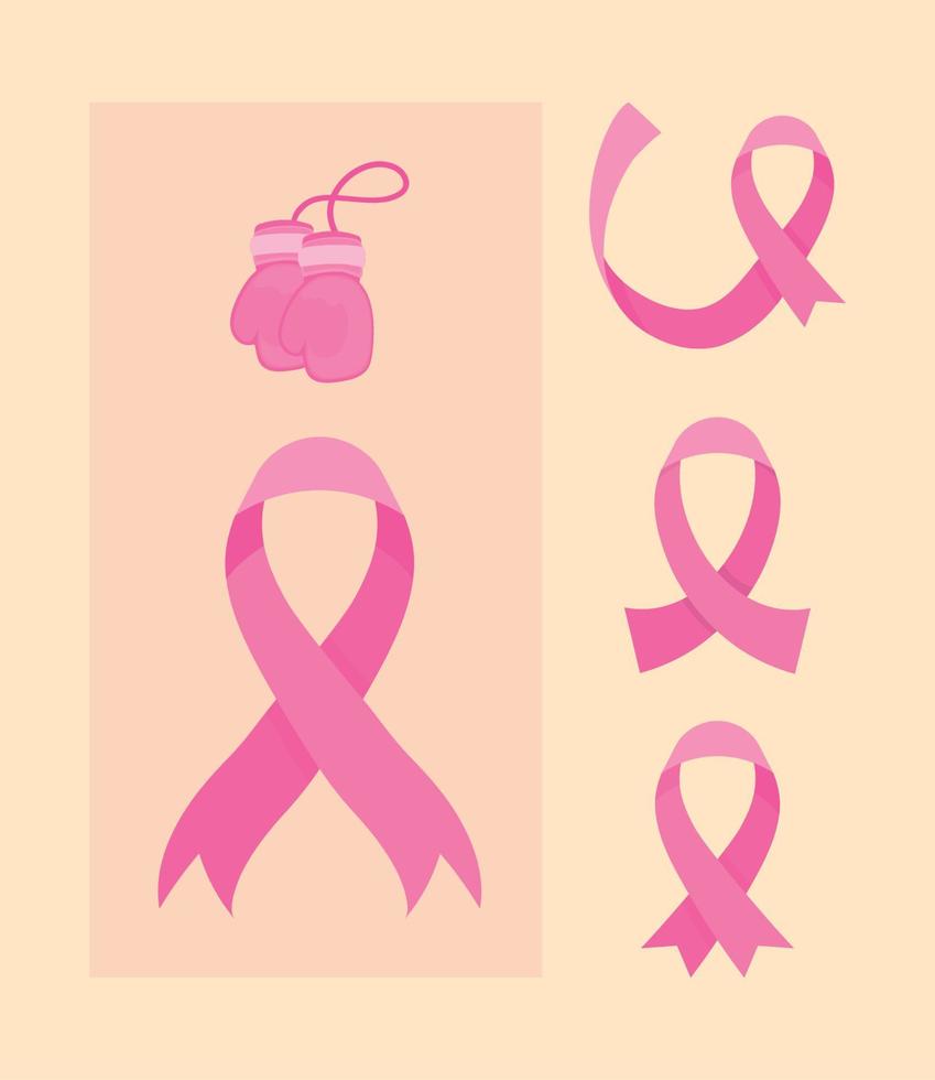 Informationskampanj om bröstcancer vektor