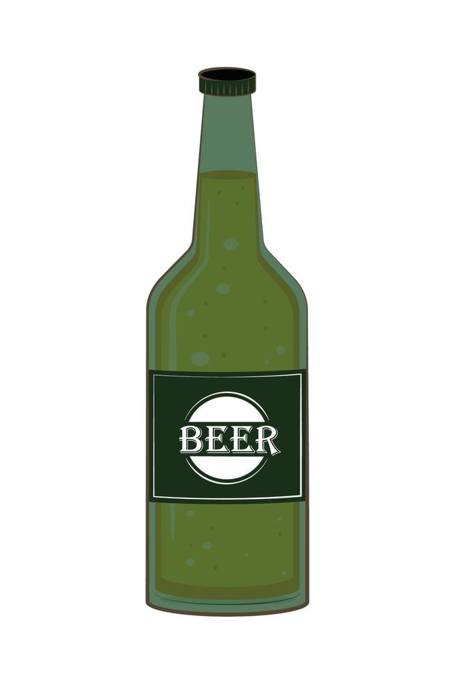 grüne Bierflasche vektor