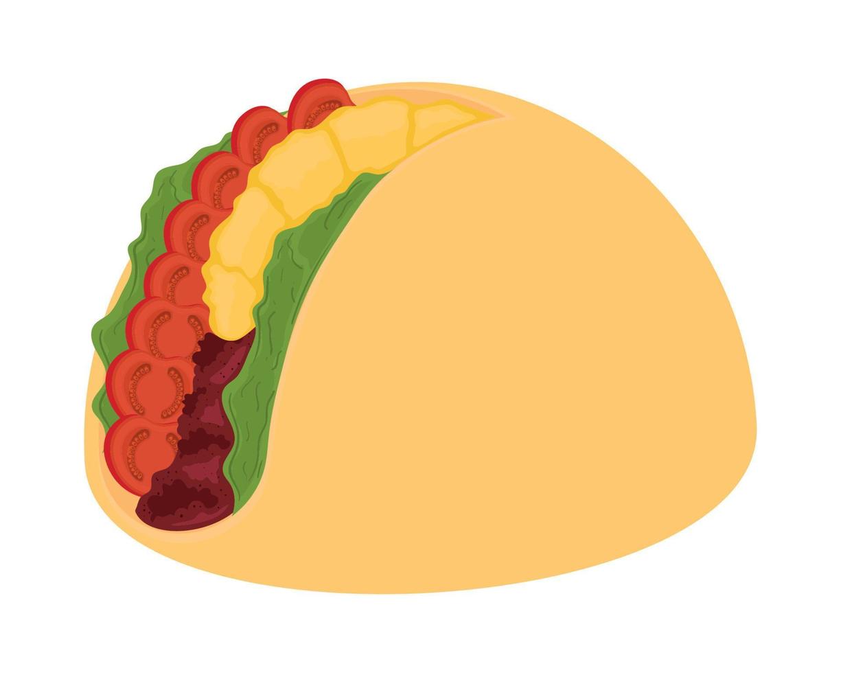 taco platt ikon vektor