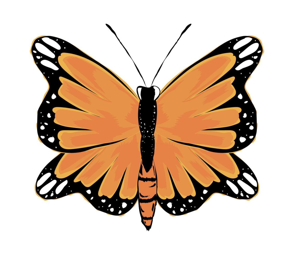 Monarch-Schmetterling-Symbol vektor