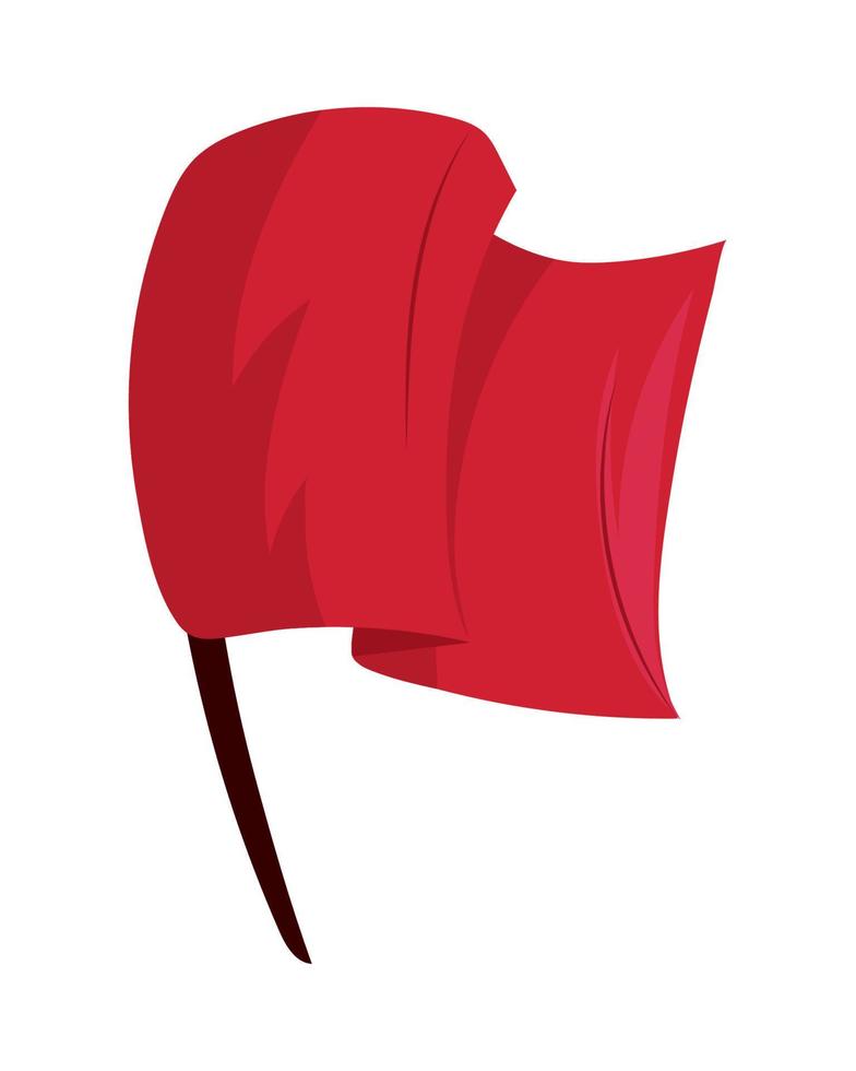 röd flagga i stång vektor