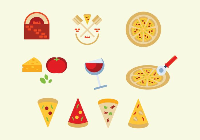 Kostenlose Pizza Vector Set