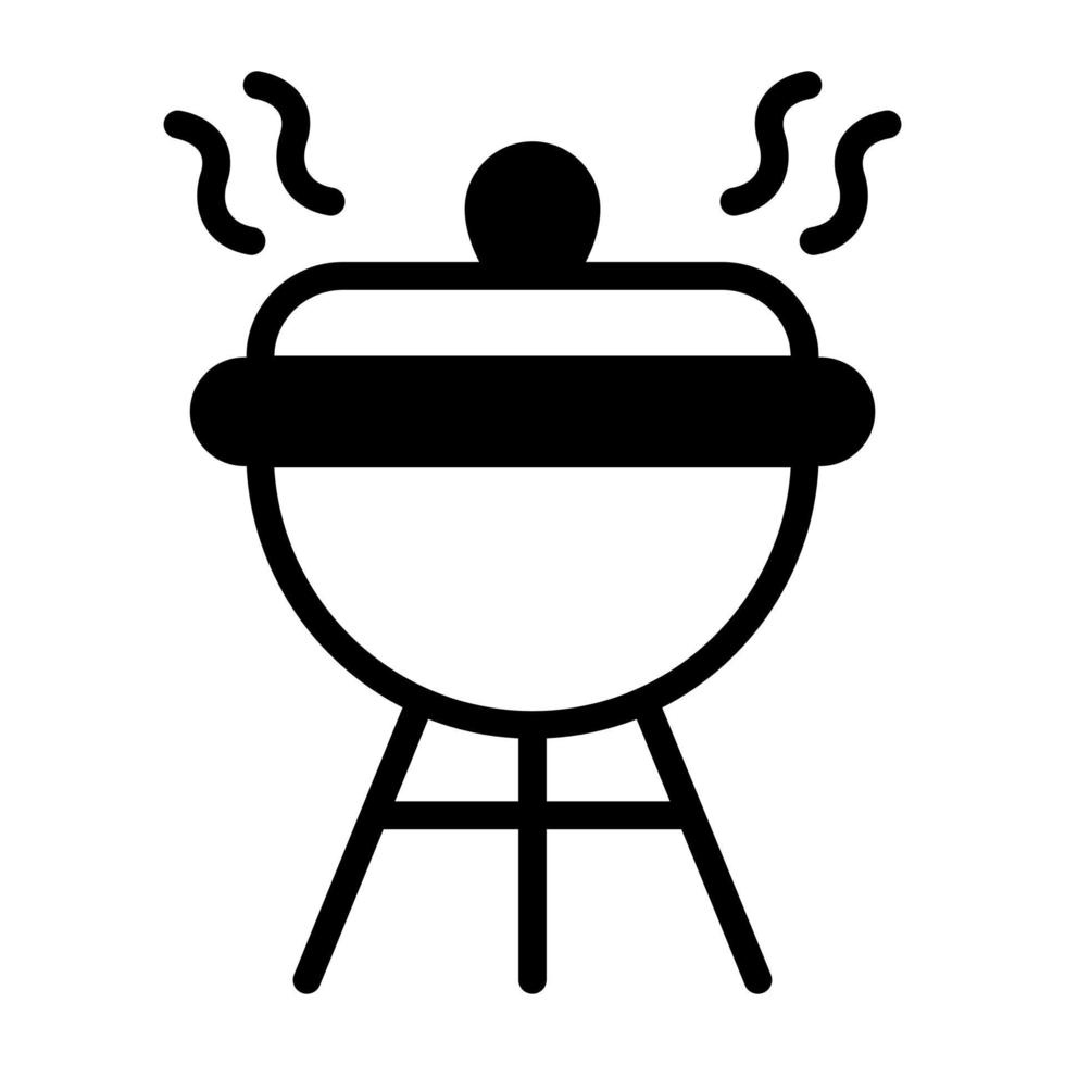 Grill-Vektor-Glyphe-Symbol. hindu fest, hindu feier symbol, vektor