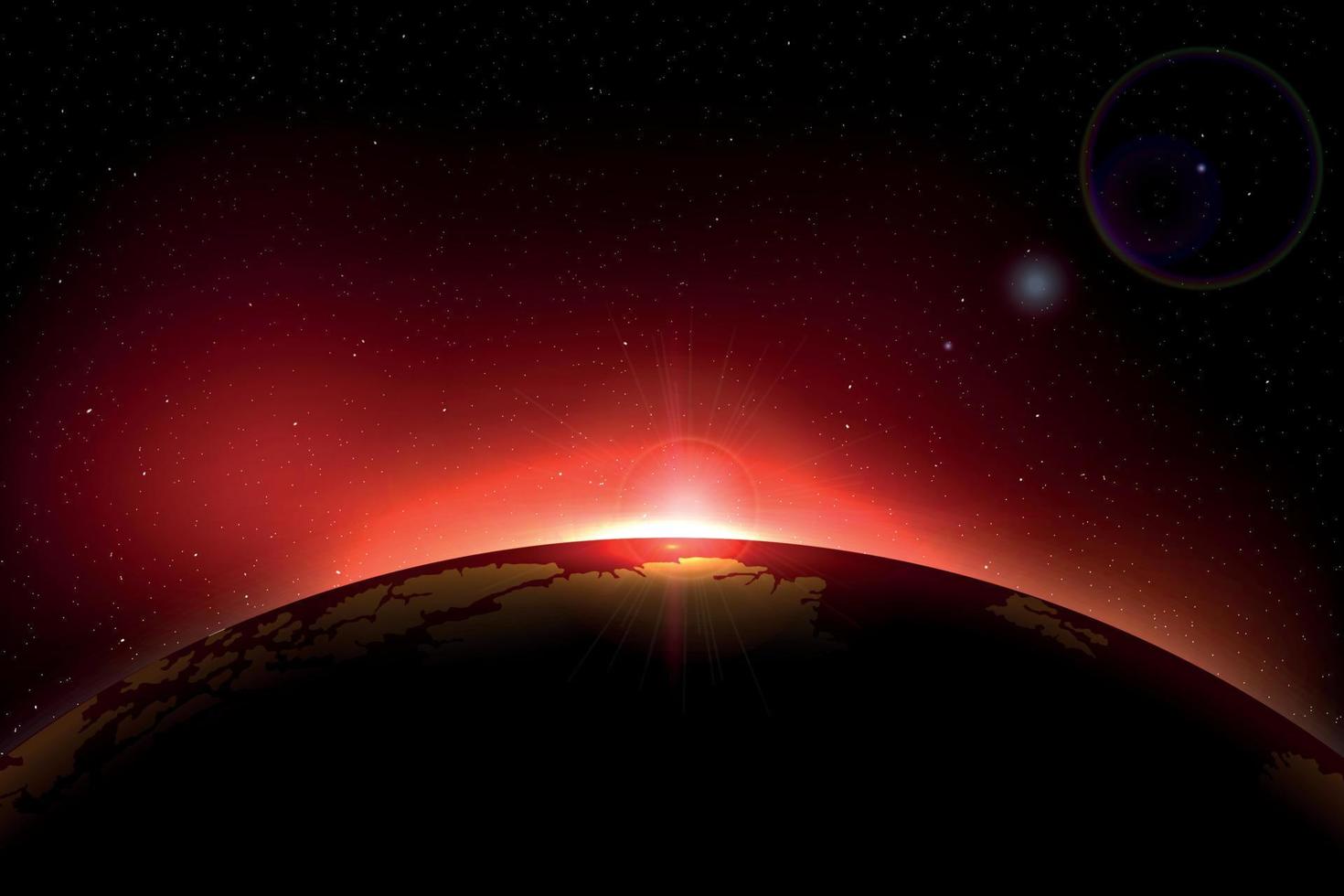 Weltraumhintergrund mit totaler Sonnenfinsternis vektor