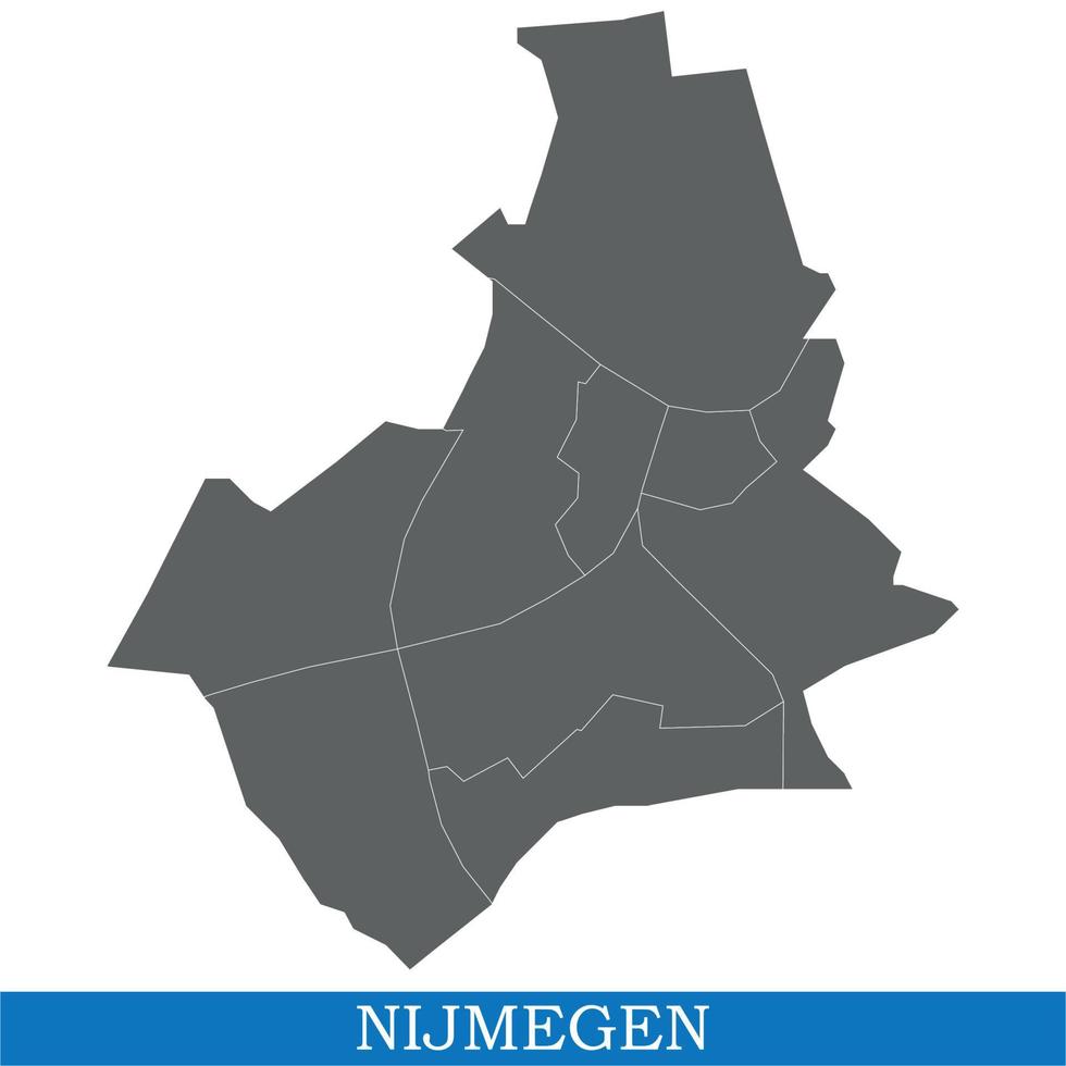 Karta är en stad av nederländerna vektor