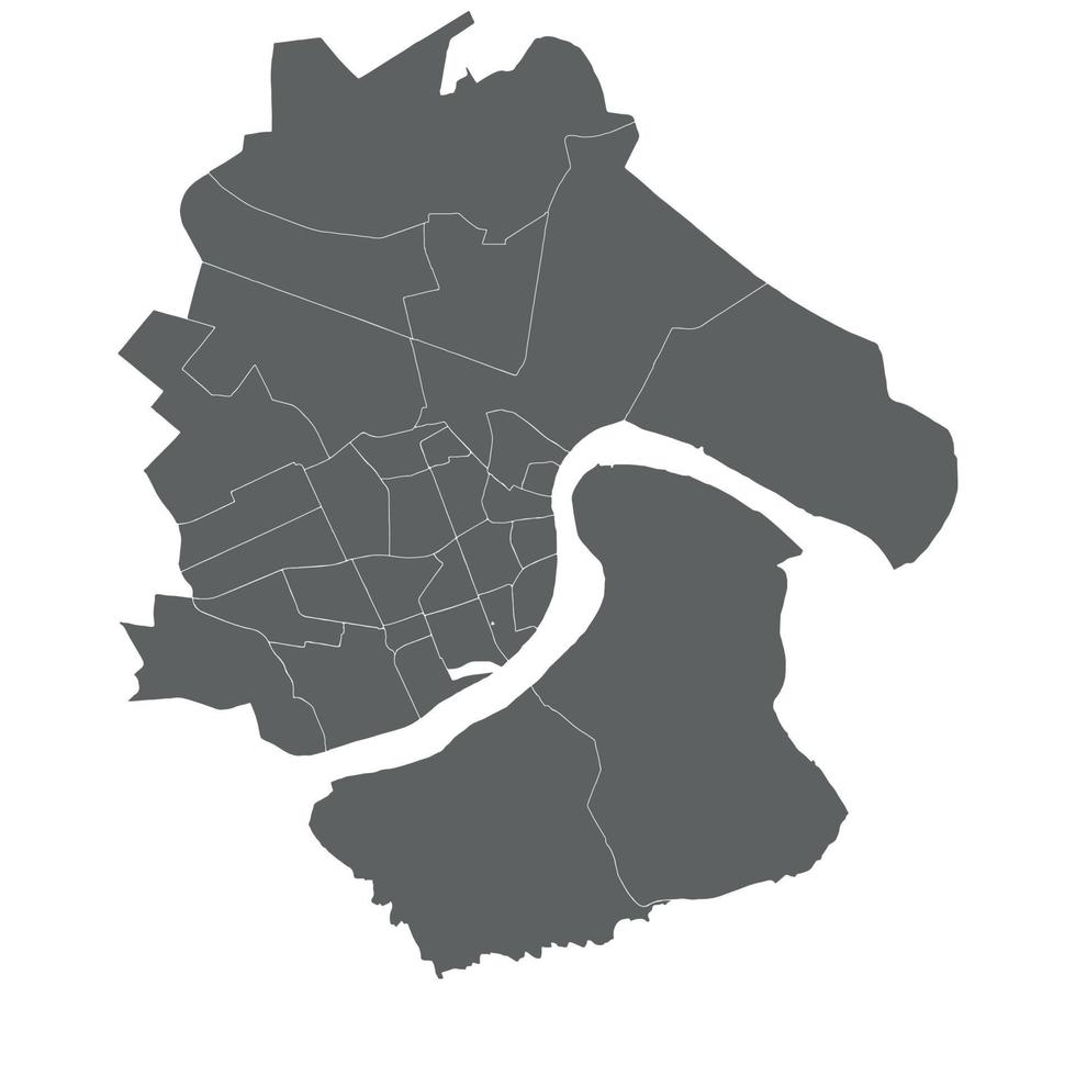 Hochwertige Karte der Stadt Serbien vektor