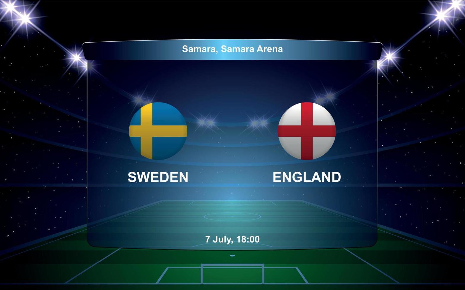 Fußball-Scoreboard-Broadcast-Grafik-Fußball-Vorlage vektor