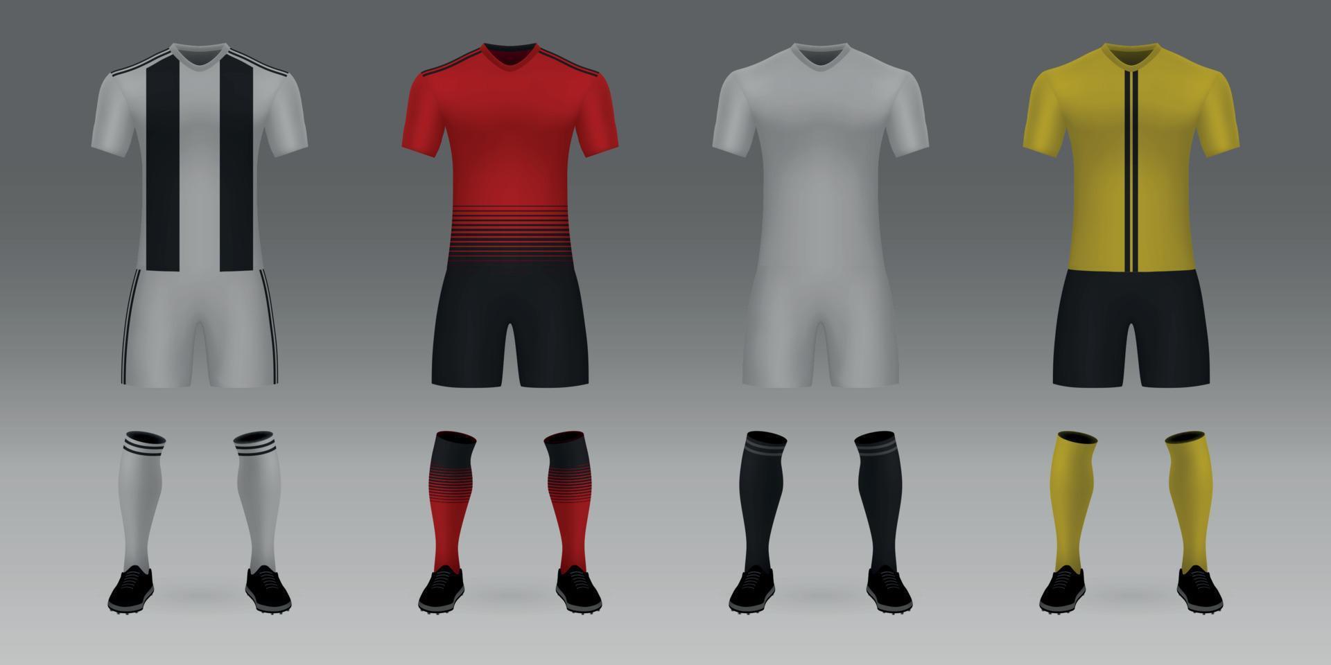 modell der uniform der fußballmannschaft vektor