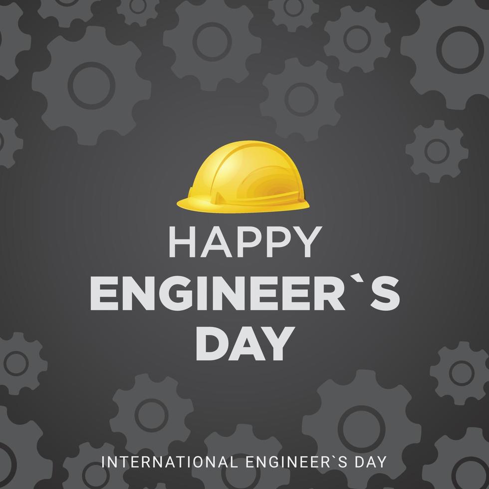 internationell ingenjörer dag firande, Lycklig ingenjörer dag vektor