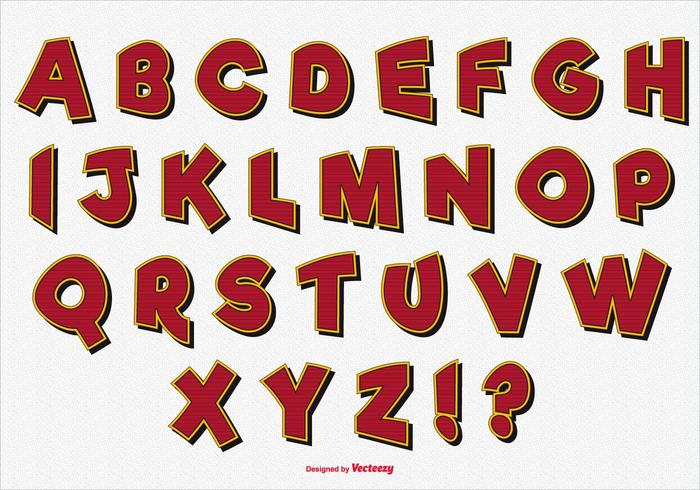 Gulligt dekorativt alfabet set vektor