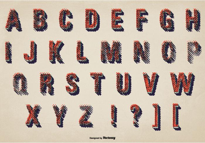 Unordentlich Grunge Alphabet Set vektor