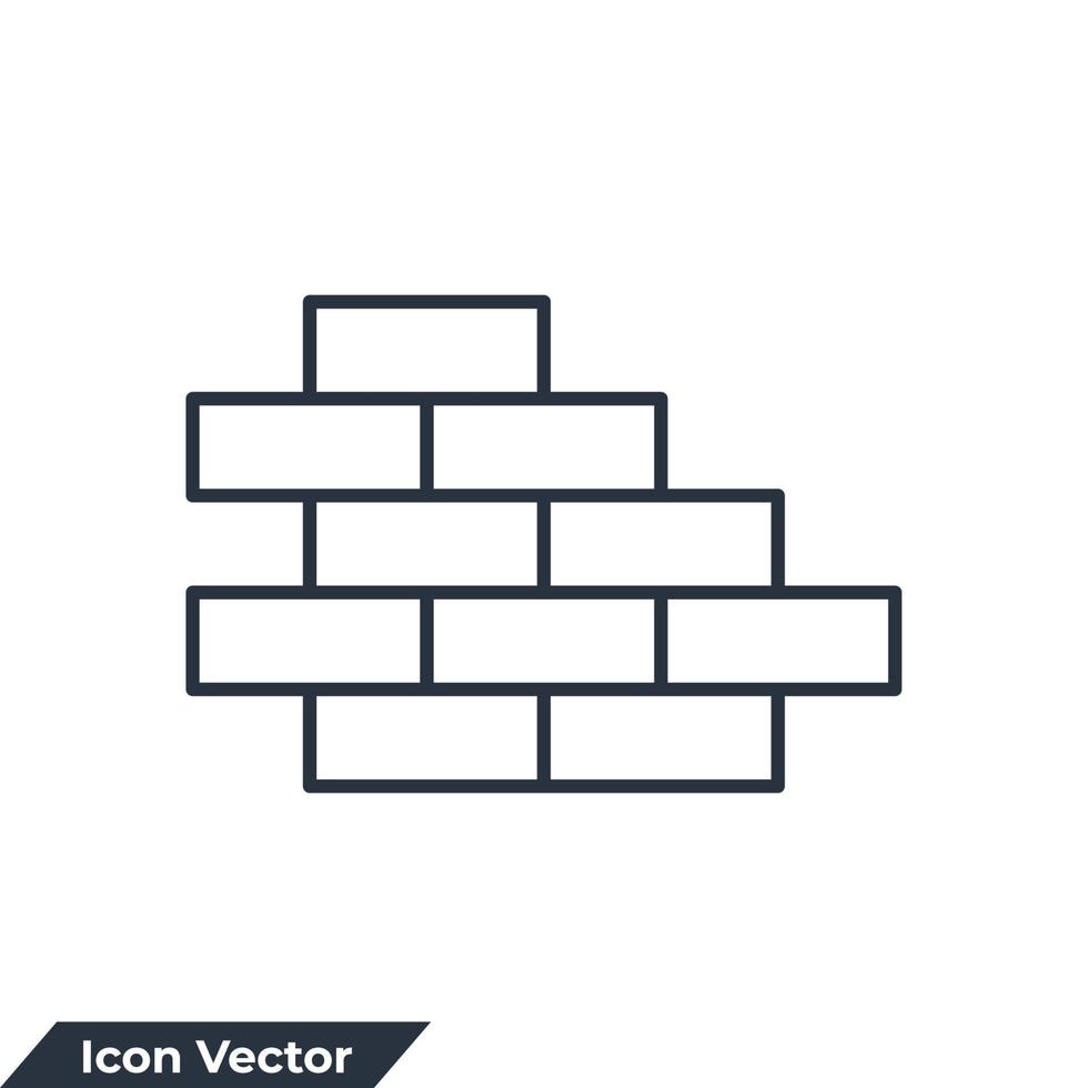 murverk ikon logotyp vektor illustration. vägg symbol mall för grafisk och webb design samling