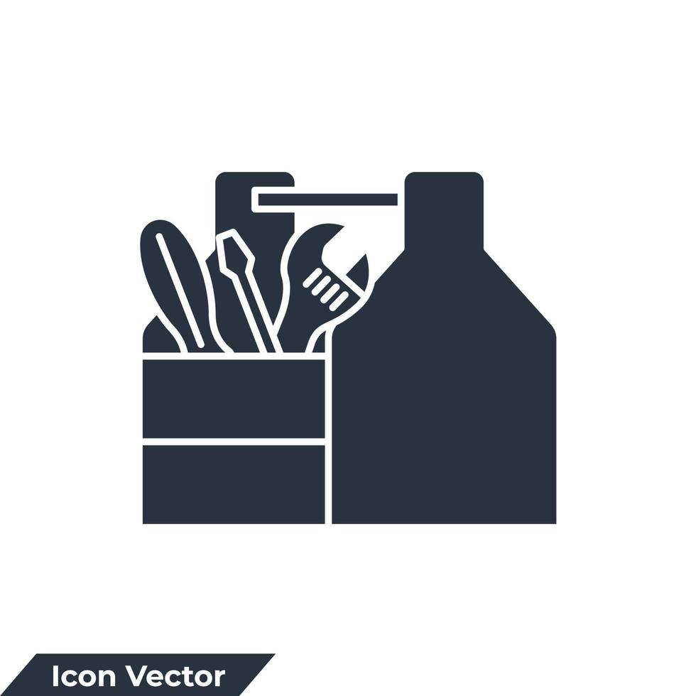 Toolbox-Symbol-Logo-Vektor-Illustration. Toolbox-Symbolvorlage für Grafik- und Webdesign-Sammlung vektor