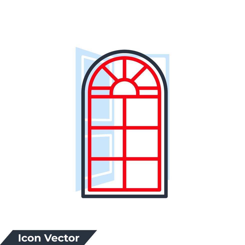 fönster ikon logotyp vektor illustration. fönster symbol mall för grafisk och webb design samling