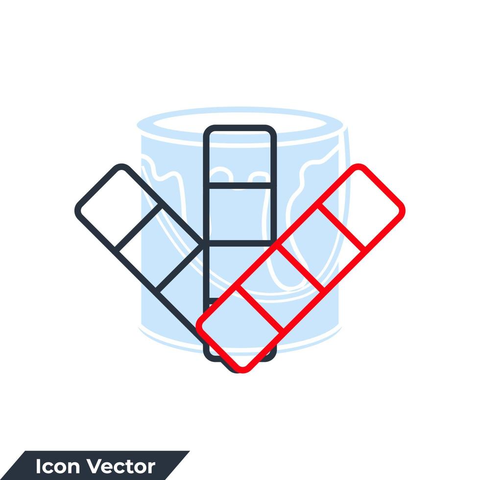 Farbfeld-Symbol-Logo-Vektor-Illustration. Farbpalette Briefpapier gefüllte Symbolvorlage für Grafik- und Webdesign-Sammlung vektor