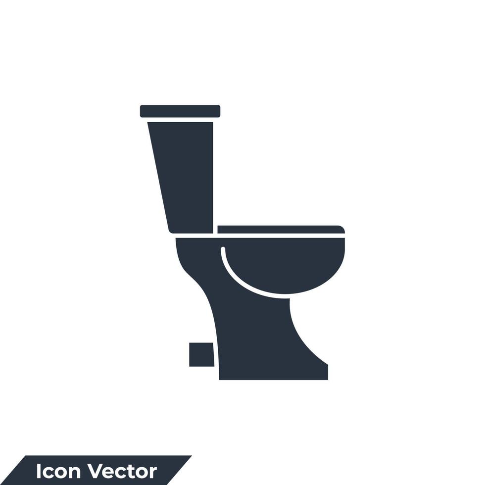 toalett ikon logotyp vektor illustration. toalett skål tecken symbol mall för grafisk och webb design samling