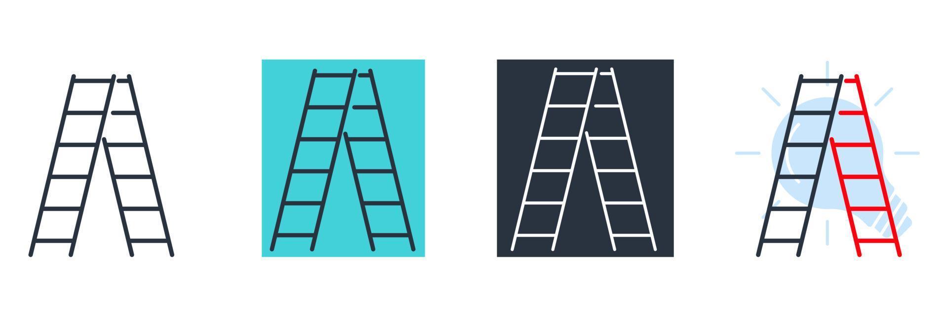 trappstege ikon logotyp vektor illustration. trappstege symbol mall för grafisk och webb design samling