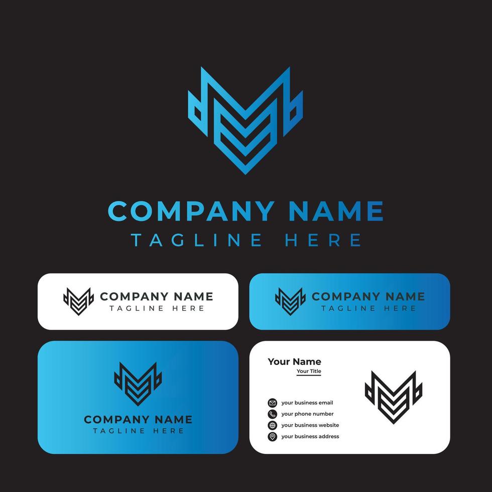 brev vm monogram logotyp, lämplig för några företag. vektor