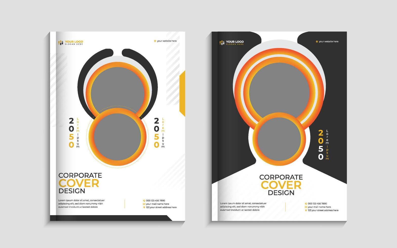 Designvorlage für das Cover des Unternehmensprofils für den Jahresbericht vektor