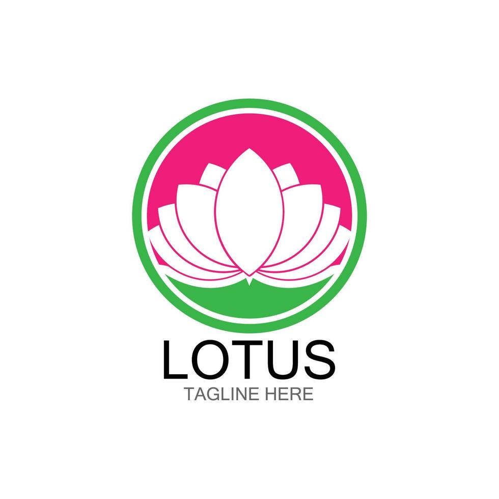 Lotus blommor design logotyp mall ikon vektor