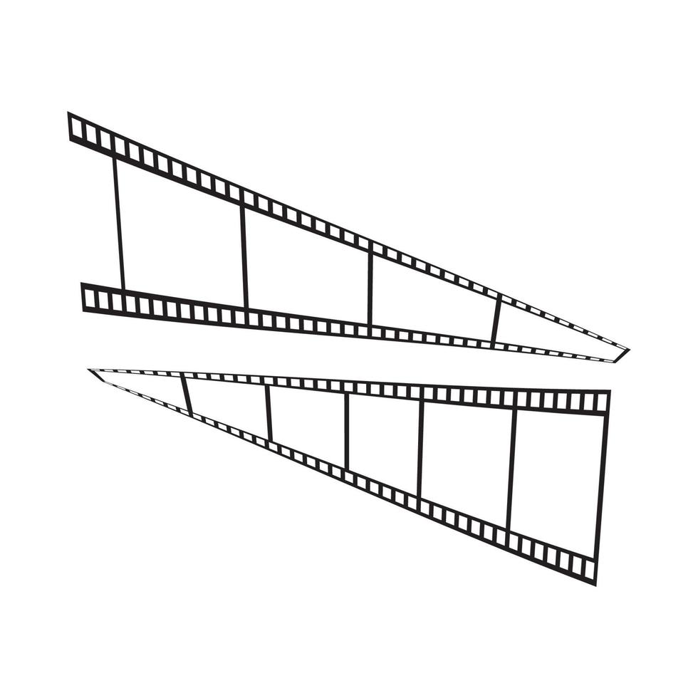 abstraktes Filmstreifen-Logo-Vorlage, Vektorgrafik-Design vektor