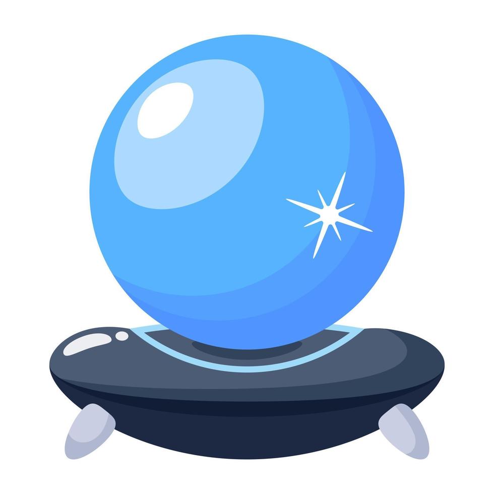 trendig platt ikon av en magi boll vektor