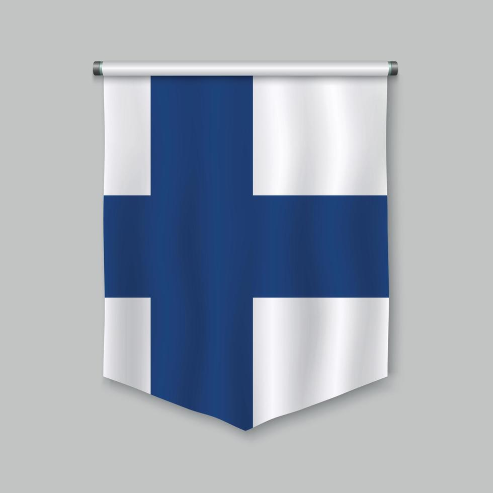 vimpel med flagga vektor