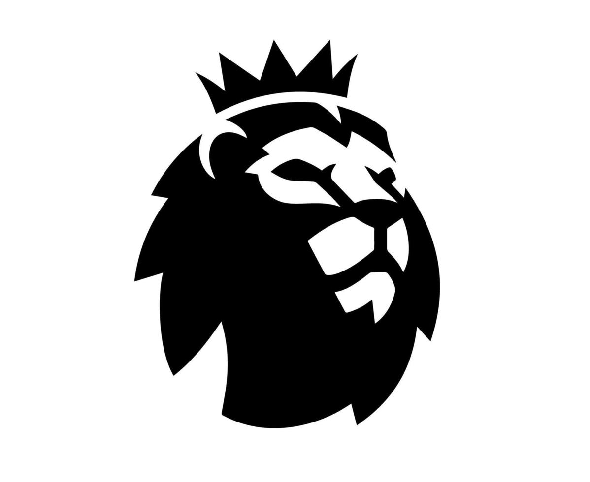 Premier League Logo Symbol schwarz Design England Fußball Vektor europäische Länder Fußballmannschaften Illustration mit weißem Hintergrund