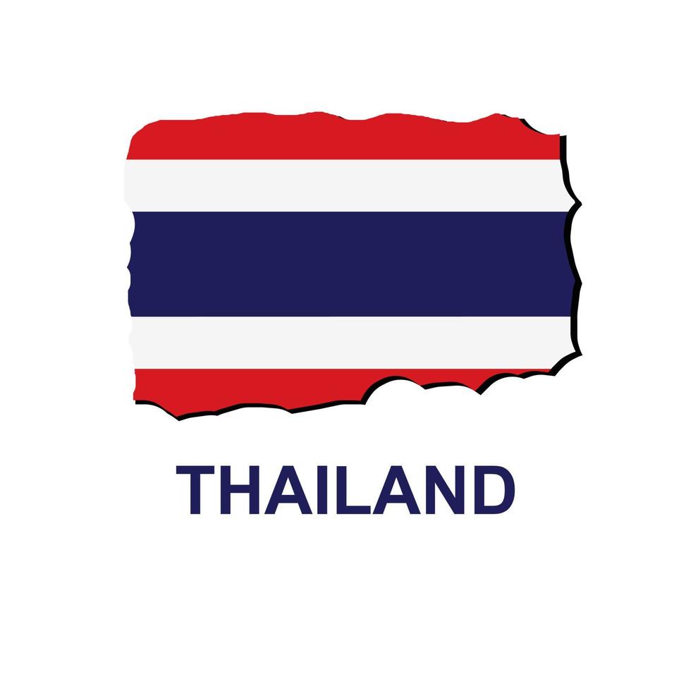 de nationell flagga av thailand, intressant vektor