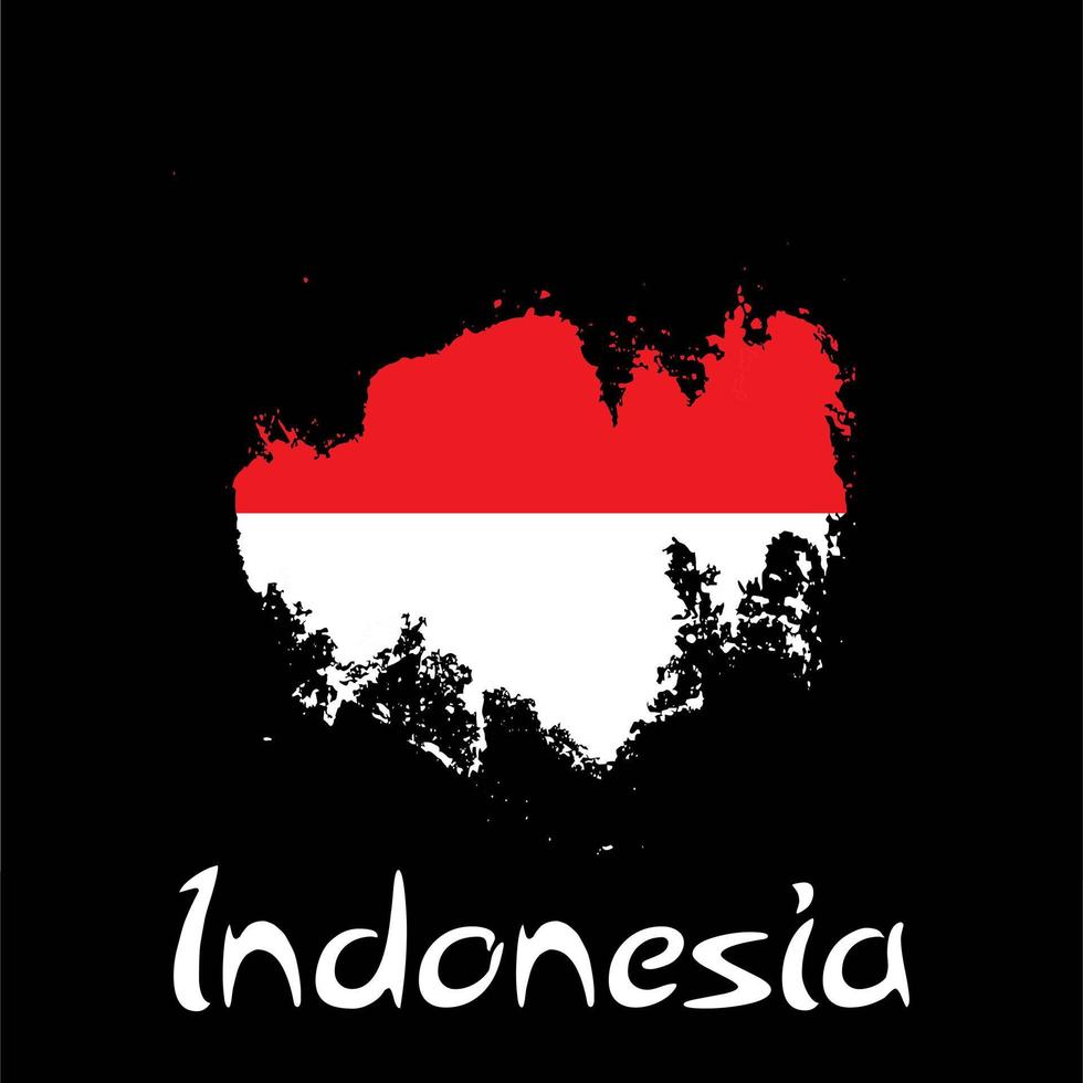 indonesische Nationalflagge, attraktiv und einfach vektor