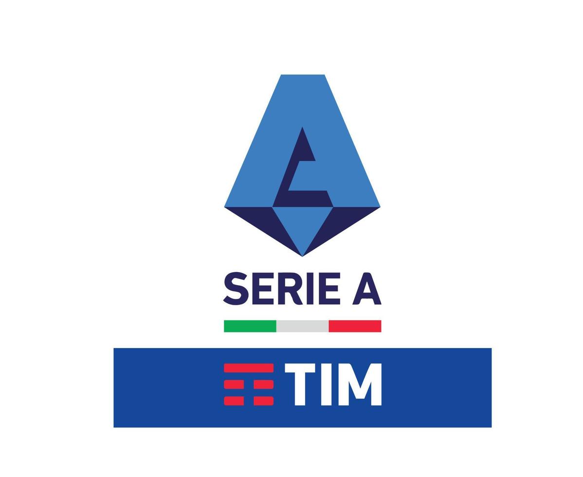 serie en logotyp symbol med namn design Italien fotboll vektor europeisk länder fotboll lag illustration